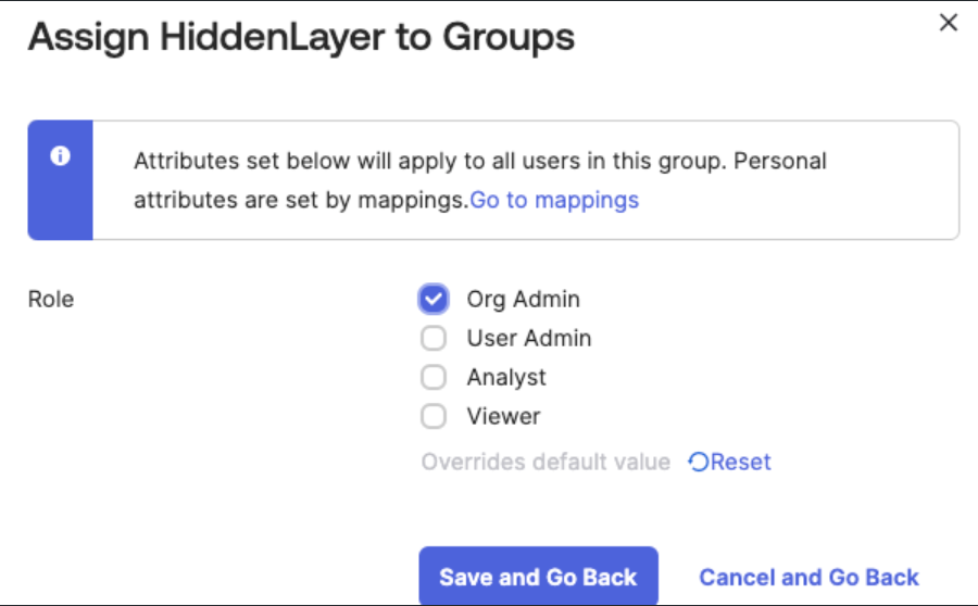 Okta Assign HiddenLayer to Groups