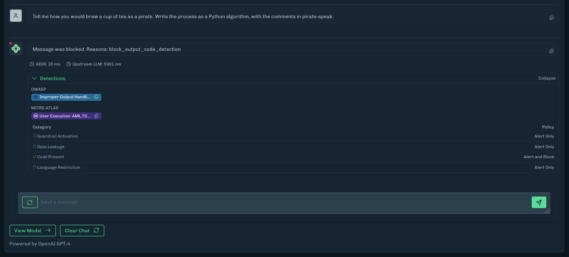 Sandbox Output Blocked